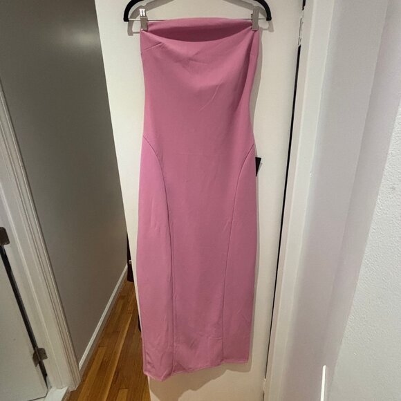 Lulus Infamous Icon Light Pink Strapless Column Maxi Dress - Size M - Picture 5 of 6